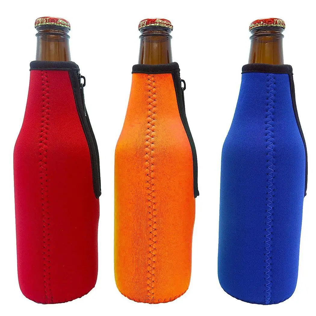 

1Pcs Zip Holder Neoprene 330ml Beer Soda Can Sleeve Bottle Insulated Cover Cooler Birthday Hens Night Party Favors Gifts
