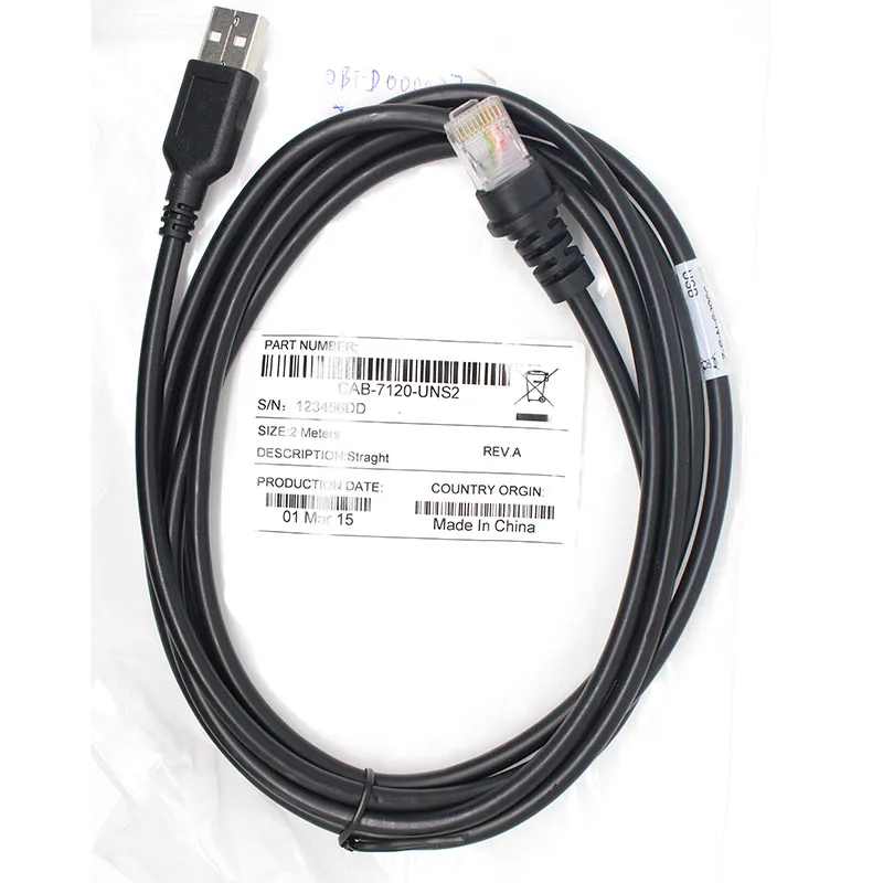 2 шт. 2 м USB RJ45 Usb-кабель для сканера штрих-кодов Honeywell Metrologic MS9540 MS9520 MS7120 MS5145
2 шт. 2 м USB RJ45 Usb-кабель для сканера штрих-кодов Honeywell Metrologic MS9540 MS9520 MS7120 MS5145