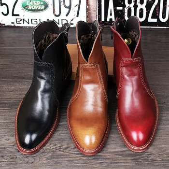 Lovers Popular Motocycle Boots Men Winter High-Top Combat Boots Men Leather For Men Casual Luxury Carved leather Chelsea Boots
Lovers Popular Motocycle Boots Men Winter High-Top Combat Boots Men Leather For Men Casual Luxury Carved leather Chelsea Boots