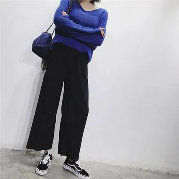 Women Summer New fashion bottom trousers solid Casual elastic high waist Pleated palazzo pants loose holiday wide leg clothing
Women Summer New fashion bottom trousers solid Casual elastic high waist Pleated palazzo pants loose holiday wide leg clothing