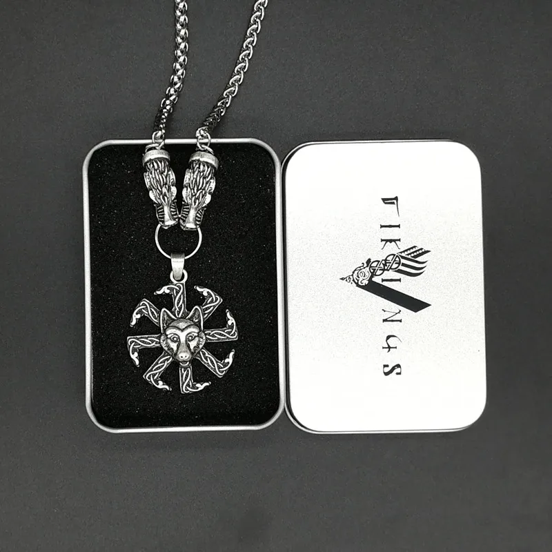 Odin's Dragon Link Kolovrat Wolf pendant necklace For Women Men Viking Necklace Ethnic Drop Shipping
Odin's Dragon Link Kolovrat Wolf pendant necklace For Women Men Viking Necklace Ethnic Drop Shipping