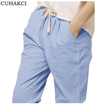 CUHAKCI Women pants Linen Pants Women Trousers Casual lace up Drawstring Harem Pants Rope Loose New Pockets Ladies Trouser
CUHAKCI Women pants Linen Pants Women Trousers Casual lace up Drawstring Harem Pants Rope Loose New Pockets Ladies Trouser