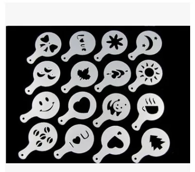 16pcs/set Latte Art Stencils Cake Cappuccino Foamtool DIY Fancy Coffee Printing Flower Model Spray Template Barista Stencil Tool
16pcs/set Latte Art Stencils Cake Cappuccino Foamtool DIY Fancy Coffee Printing Flower Model Spray Template Barista Stencil Tool