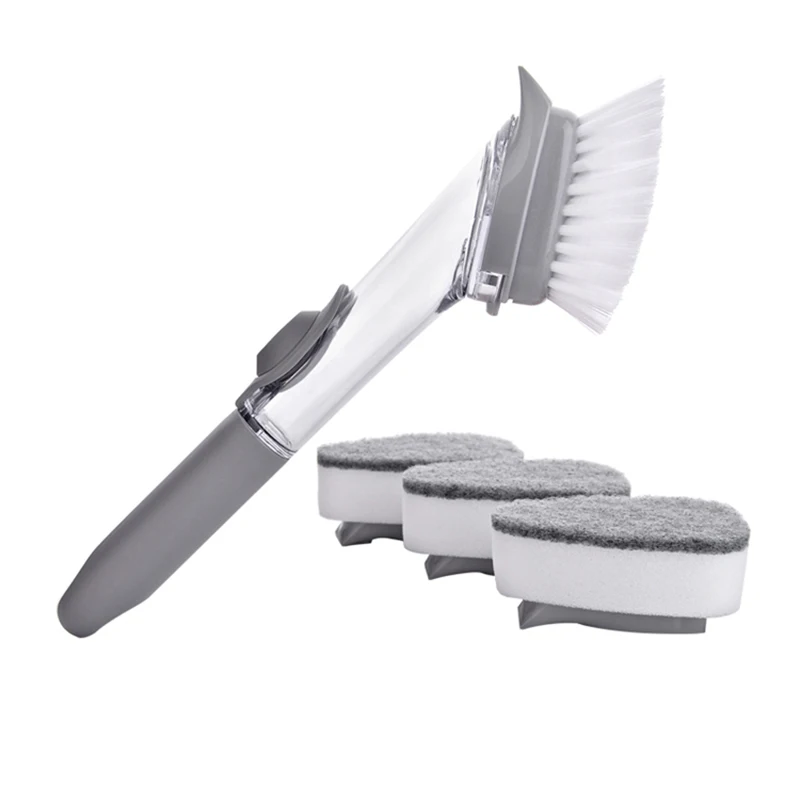 Kitchen Cleaning Brush Bowl Dishes Scrubber Washing Sponge with Soap Dispenser Pot Brusher Tableware Wash Tool Set Pan Cleaner
Kitchen Cleaning Brush Bowl Dishes Scrubber Washing Sponge with Soap Dispenser Pot Brusher Tableware Wash Tool Set Pan Cleaner