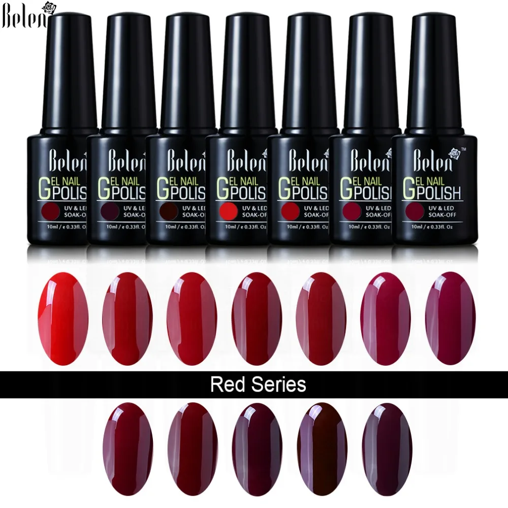 Belen 10ML 12 Colors Red Series Nail Gel Nail Polish Varnish Vernis Semi Permanent Long Lasting UV/LED Lamp Nail Gel Polish
Belen 10ML 12 Colors Red Series Nail Gel Nail Polish Varnish Vernis Semi Permanent Long Lasting UV/LED Lamp Nail Gel Polish