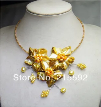 Fabulous Gold Shell Flowers Necklace Romantic Wedding Jewelry, Birthday Necklace, Best Selling Free Shipping SP020
Fabulous Gold Shell Flowers Necklace Romantic Wedding Jewelry, Birthday Necklace, Best Selling Free Shipping SP020