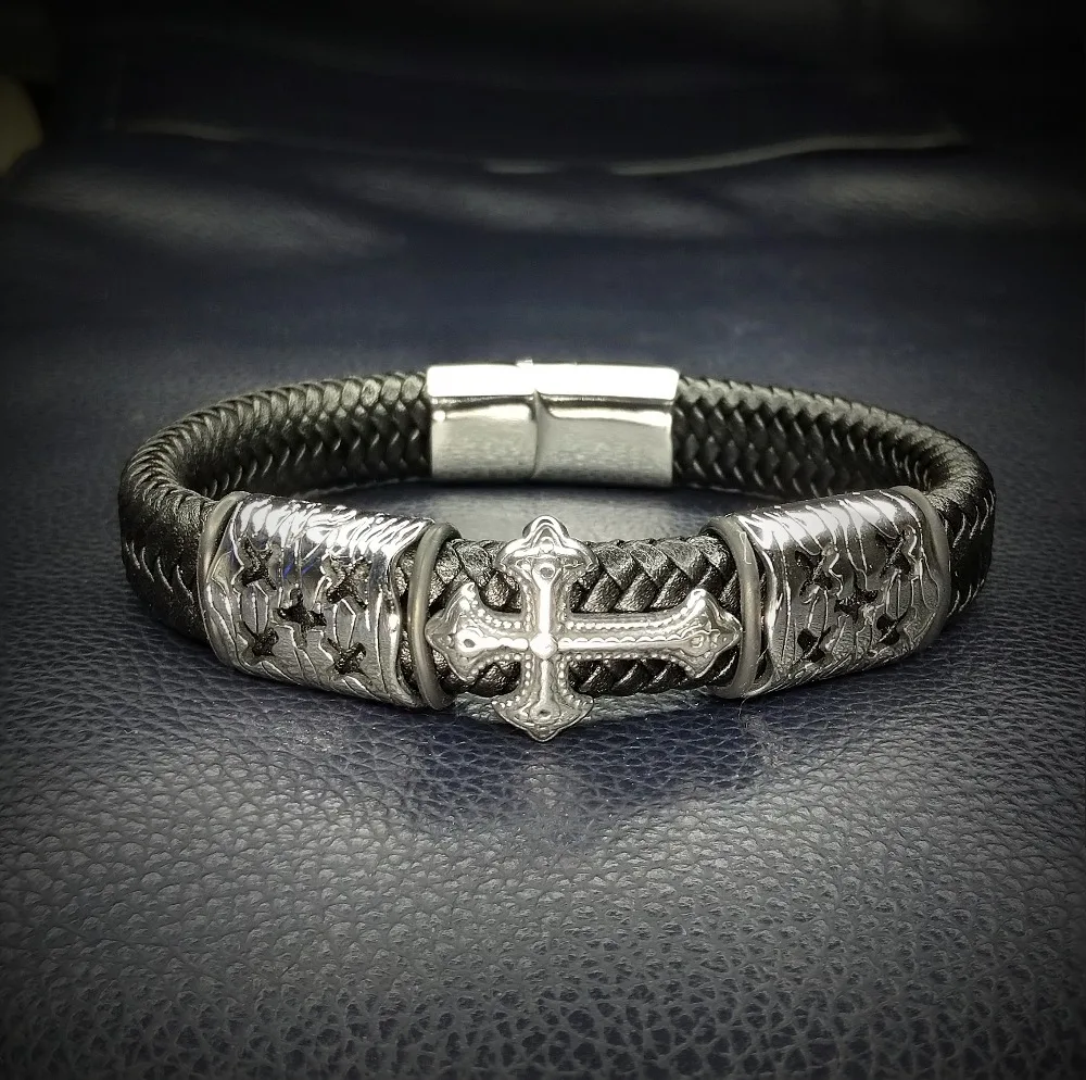 Men Jewelry New Design Handmade Braided Genuine Leather Bracelet & Bangle For Men Stainless Steel Fashion Bangles Gifts L0080
Men Jewelry New Design Handmade Braided Genuine Leather Bracelet & Bangle For Men Stainless Steel Fashion Bangles Gifts L0080