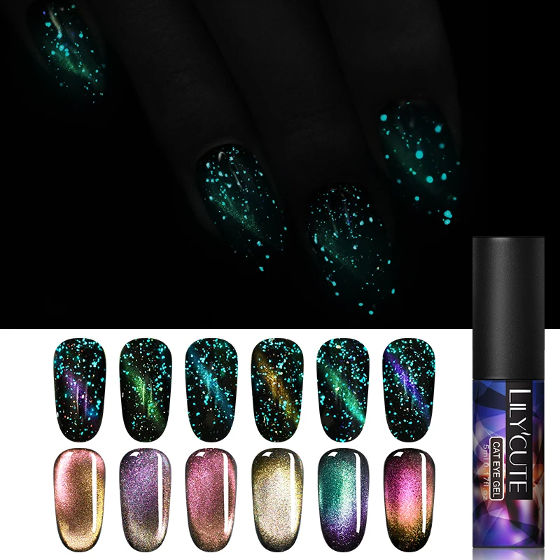 LILYCUTE 5ml Luminous Cat Eye UV Gel Polish Glow in The Dark 3D Chameleon Cat Eyes UV Gel Polish Soak Off Magnetic Nail Varnish
LILYCUTE 5ml Luminous Cat Eye UV Gel Polish Glow in The Dark 3D Chameleon Cat Eyes UV Gel Polish Soak Off Magnetic Nail Varnish