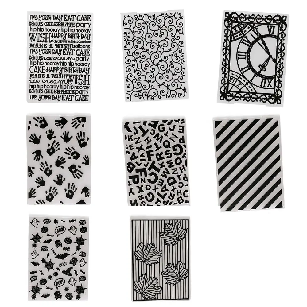 8 Style Strip letter Plastic Template Craft Card Making Paper Cards Photo Album Wedding Decoration Scrapbooking Embossing Folder
8 Style Strip letter Plastic Template Craft Card Making Paper Cards Photo Album Wedding Decoration Scrapbooking Embossing Folder