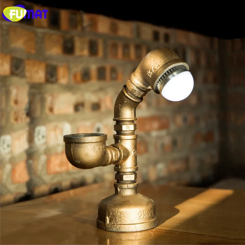 FUMAT Table Lamps Creative Iron Pipe Loft LED Table Lamp Industry Retro Light Coffee Bar Water Pipe Desk Lamp For Study Lamparas
FUMAT Table Lamps Creative Iron Pipe Loft LED Table Lamp Industry Retro Light Coffee Bar Water Pipe Desk Lamp For Study Lamparas