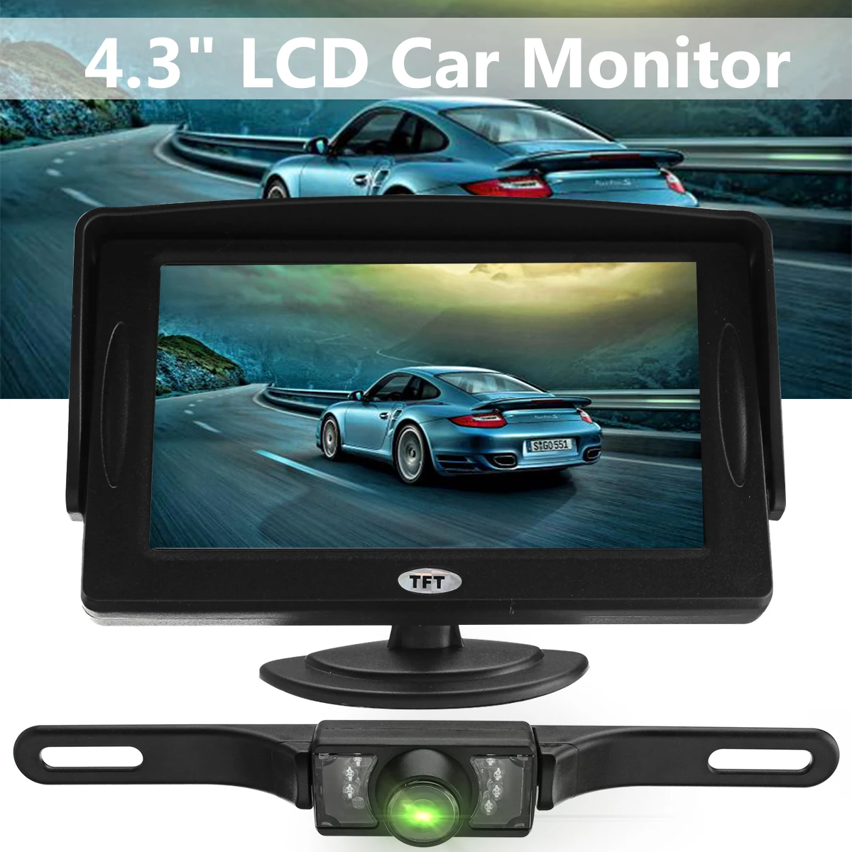 4.3 Inch TFT LCD Screen HD Car Rear View Monitor Parking Monitors With Backup Reverse Camera Waterproof Night Vision
4.3 Inch TFT LCD Screen HD Car Rear View Monitor Parking Monitors With Backup Reverse Camera Waterproof Night Vision