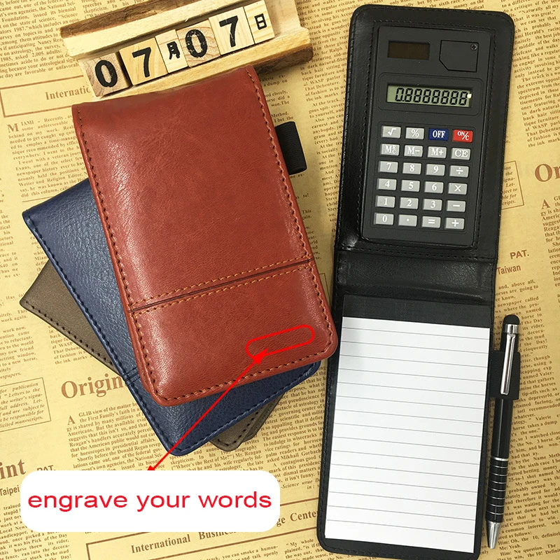 RuiZe Business pocket notebook small A7 planner Multifunction leather notepad daily memos note book with pen and calculator
RuiZe Business pocket notebook small A7 planner Multifunction leather notepad daily memos note book with pen and calculator