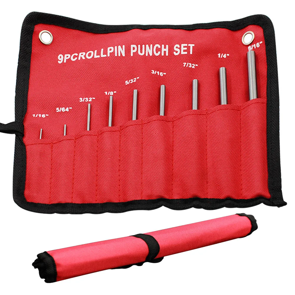 9Pcs Professional Roll Pin Spring Punch Set Gun Bolt Catch Roll Up Case Pin Punch Tool Pins Grip Roll Pin Punch Tool Kit Chisel
9Pcs Professional Roll Pin Spring Punch Set Gun Bolt Catch Roll Up Case Pin Punch Tool Pins Grip Roll Pin Punch Tool Kit Chisel