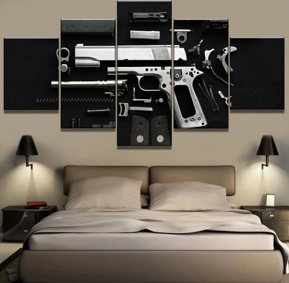 5 Piece HD Print Large Disassembled Gun Poster Modern Decorative Paintings on Canvas Wall Art for Home Decorations Wall Decor
5 Piece HD Print Large Disassembled Gun Poster Modern Decorative Paintings on Canvas Wall Art for Home Decorations Wall Decor