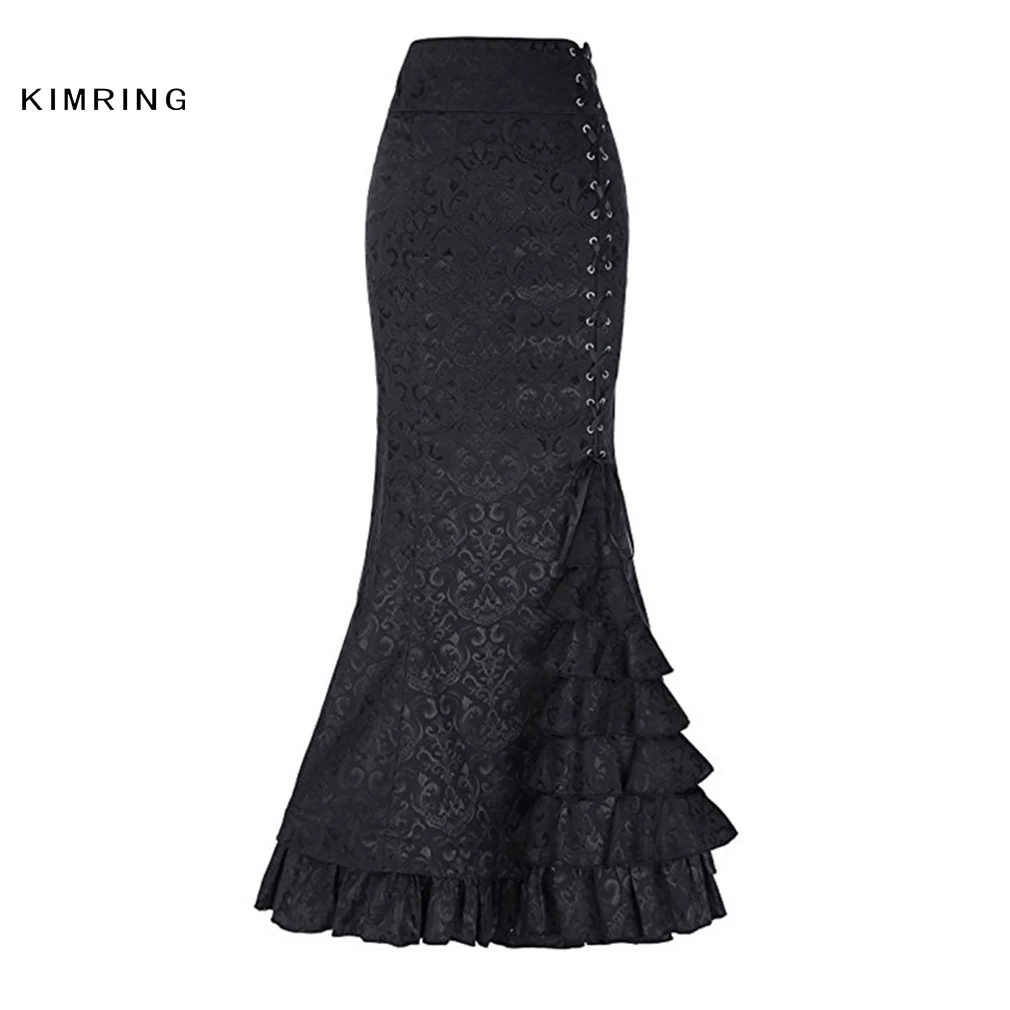 Kimring Women Gothic Black Skirt Vintage Victorian High Waist Long Skirts Sexy Punk Style Mermaid Slim Corset Skirts Costumes
Kimring Women Gothic Black Skirt Vintage Victorian High Waist Long Skirts Sexy Punk Style Mermaid Slim Corset Skirts Costumes