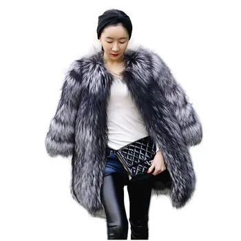 Fashion Winter Warm Genuine Silver Fox Fur Coats For Women Luxury Real Fur Coats Female Full Sleevess Fur Coats
Fashion Winter Warm Genuine Silver Fox Fur Coats For Women Luxury Real Fur Coats Female Full Sleevess Fur Coats