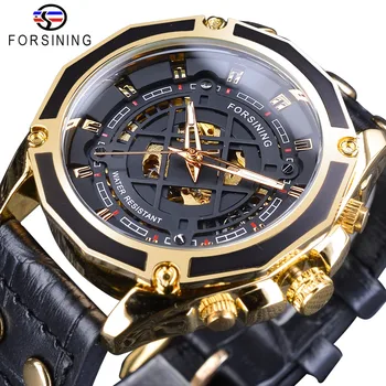 Forsining 2019 Military Design Black Golden Leather Belt Mens Automatic Sport Mechanical Skeleton Wrist Watches Top Brand Luxury
Forsining 2019 Military Design Black Golden Leather Belt Mens Automatic Sport Mechanical Skeleton Wrist Watches Top Brand Luxury
