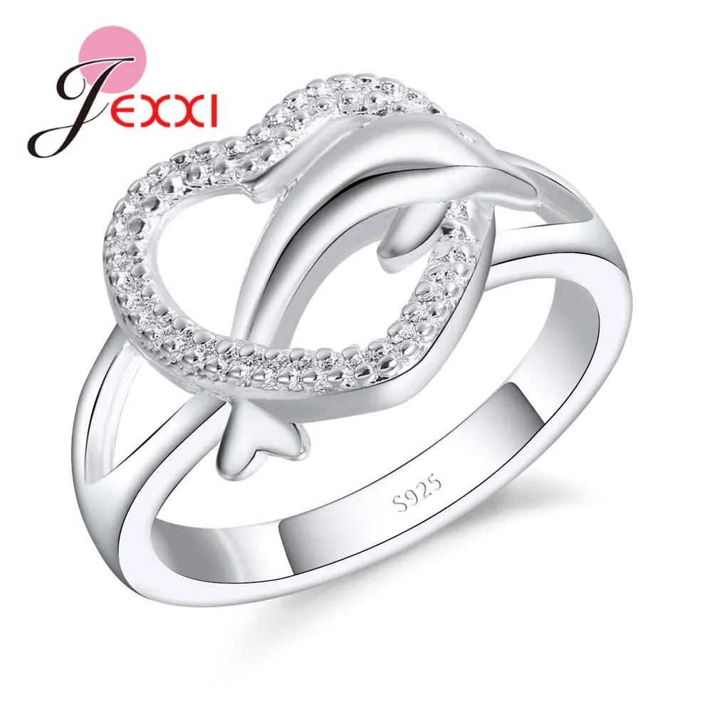 Clear 100% 925 Sterling Silver Dolphin Hollow Heart Low Key Exquisite Design Active Female Girl Jewelry Accessories Rings
Clear 100% 925 Sterling Silver Dolphin Hollow Heart Low Key Exquisite Design Active Female Girl Jewelry Accessories Rings