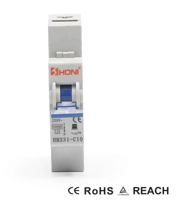 Din Rail 35mm Type Mini Circuit Breaker AC 10KA MCB HM232 1P for Overload and Short Circuit Protection
Din Rail 35mm Type Mini Circuit Breaker AC 10KA MCB HM232 1P for Overload and Short Circuit Protection