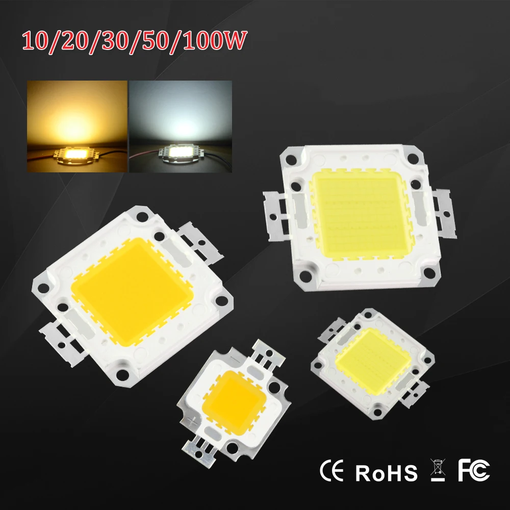 Светодиодный чип COB RGB в форме фасоли светоизлучающие диоды 10 Вт 20 30 50 100 12 32 В