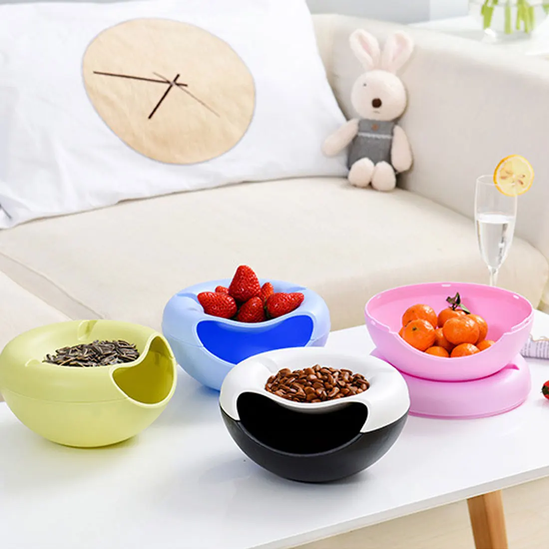 Plastic Double Layer Dry Fruit Containers Snacks Seeds Storage Box Garbage Holder Multifunctional Plate Dish Organizer
Plastic Double Layer Dry Fruit Containers Snacks Seeds Storage Box Garbage Holder Multifunctional Plate Dish Organizer