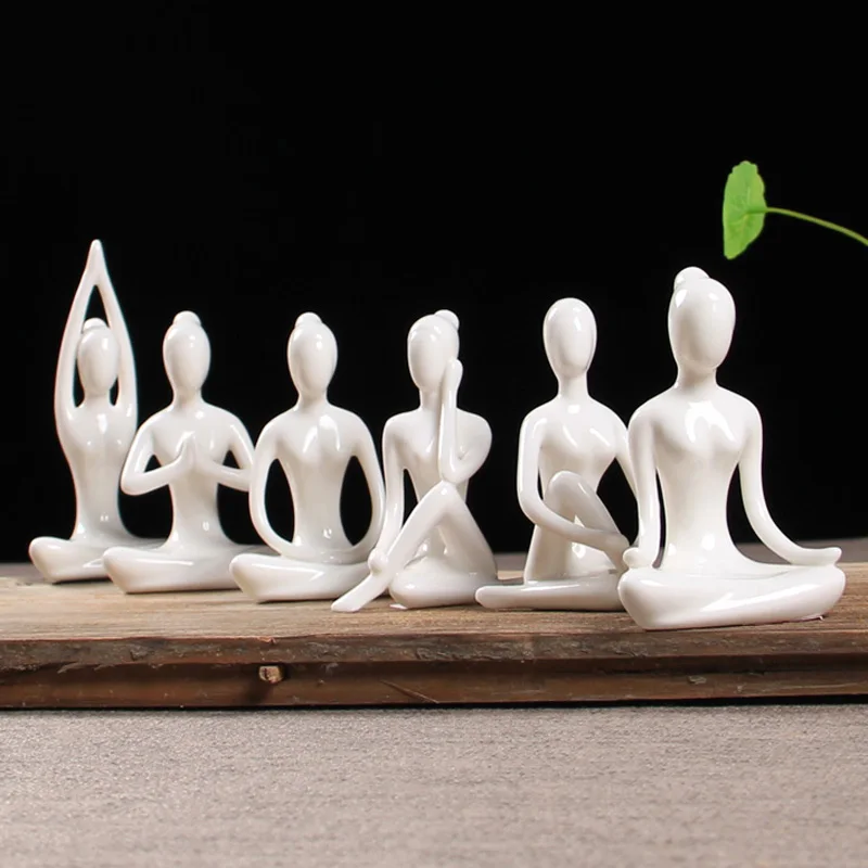 Ceramic white yoga figurine ornaments creative abstract sculpture decorative crafts figurine gift decoration
Ceramic white yoga figurine ornaments creative abstract sculpture decorative crafts figurine gift decoration