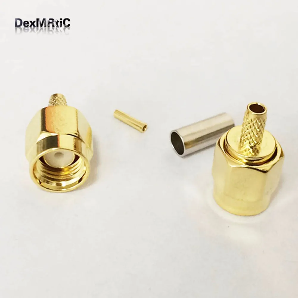 1pc RP-SMA Male Plug RF Coax Connector Crimp for RG316,RG174,LMR100 Straight Goldplated NEW wholesale
1pc RP-SMA Male Plug RF Coax Connector Crimp for RG316,RG174,LMR100 Straight Goldplated NEW wholesale