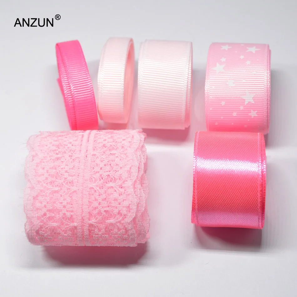 6 Yards/lot Mixed Size Grosgrain Satin Ribbon Lace Girl Gift Wrapping Party Hair Garments accesseries packing decoration Pink
6 Yards/lot Mixed Size Grosgrain Satin Ribbon Lace Girl Gift Wrapping Party Hair Garments accesseries packing decoration Pink