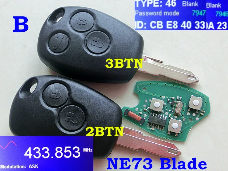RMLKS Remote Key PCF7946 PCF7947 Chip 433MHz For Renault Trafic Vivaro Primastar Movano Replacement Keyless Entry Fob 206 Blade
RMLKS Remote Key PCF7946 PCF7947 Chip 433MHz For Renault Trafic Vivaro Primastar Movano Replacement Keyless Entry Fob 206 Blade