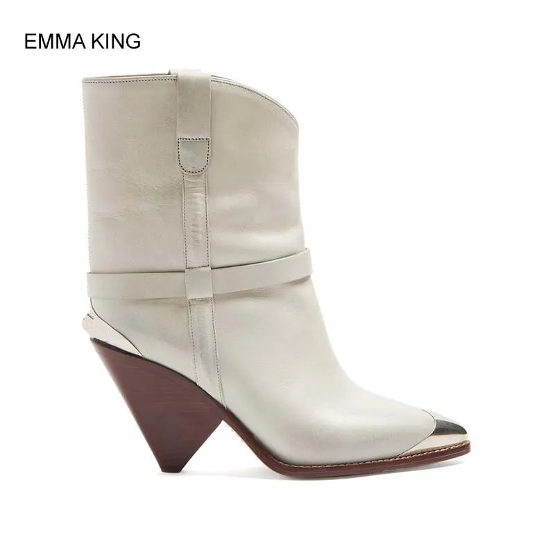 Spring/Autumn Fashion Ankle Boots For Women Metal Cover Pointed Toe Botas Mujer 2019 Spike Heel Booties Shoes Woman Heels Ladies
Spring/Autumn Fashion Ankle Boots For Women Metal Cover Pointed Toe Botas Mujer 2019 Spike Heel Booties Shoes Woman Heels Ladies