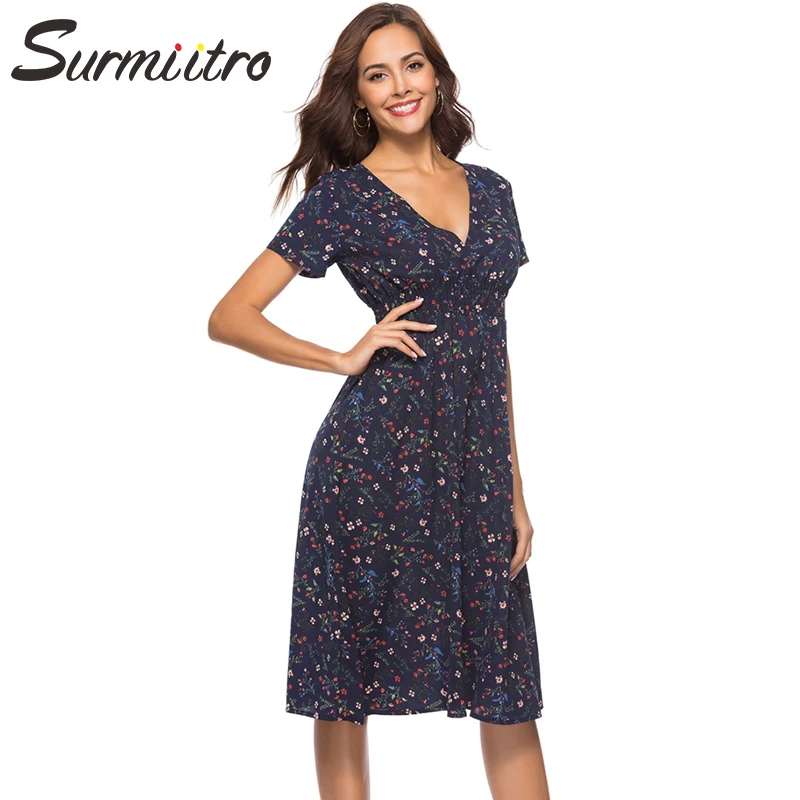 Surmiitro Sexy Deep V Boho Summer Dress Women 2019 Chiffon Short Sleeve Floral Print Tunic Beach Party Midi Sundress Female
Surmiitro Sexy Deep V Boho Summer Dress Women 2019 Chiffon Short Sleeve Floral Print Tunic Beach Party Midi Sundress Female