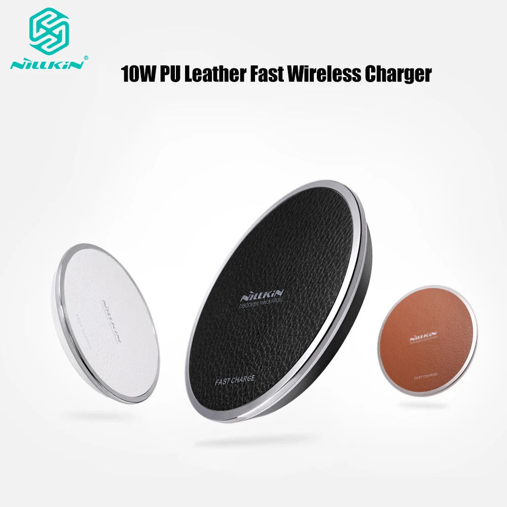Nillkin 10W PU кожа Qi Быстрое беспроводное зарядное устройство для Samsung Galaxy Note 10 + S10 S9