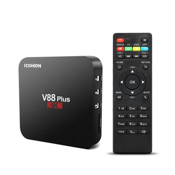 SCISHION V88 Plus Smart TV Box Android 8.1 TV Box RK3229 Quad Core 4K 2GB/16GB Miracast DLNA WiFi LAN HD Media Player
SCISHION V88 Plus Smart TV Box Android 8.1 TV Box RK3229 Quad Core 4K 2GB/16GB Miracast DLNA WiFi LAN HD Media Player
