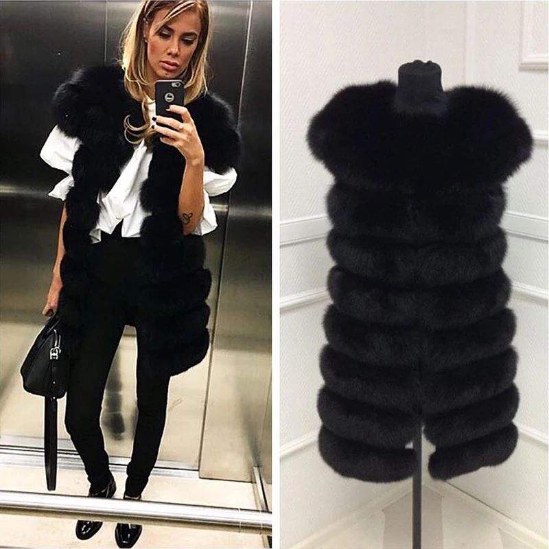ETHEL ANDERSON 90CM Real Blue Fox Fur Coat Thick Warm Imitation Of Sables Lady Brown Long Jacket Whole Skin Leather Fox Fur Vest
ETHEL ANDERSON 90CM Real Blue Fox Fur Coat Thick Warm Imitation Of Sables Lady Brown Long Jacket Whole Skin Leather Fox Fur Vest