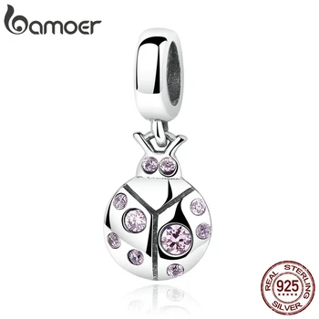 BAMOER Original 925 Sterling Silver Beetle Beads & Charms with Pink Crystals fit DIY Bracelets S925 Fine Jewelry SCC023
BAMOER Original 925 Sterling Silver Beetle Beads & Charms with Pink Crystals fit DIY Bracelets S925 Fine Jewelry SCC023