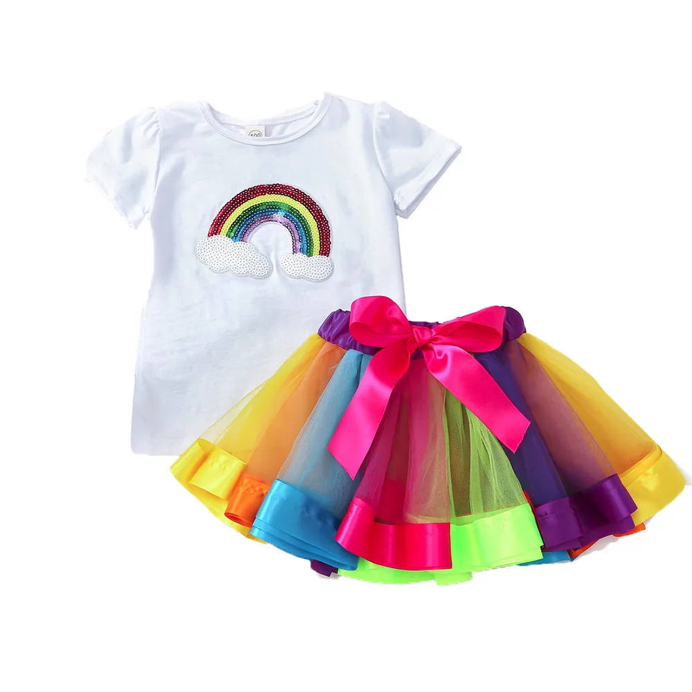 ARLONEET Girl Skirt Set Fashion Lovely Rainbow Sequins Bowknot Yarn Skirt Baby Clothes Suits 2 to 5 Years 30S59 Drop Shipping
ARLONEET Girl Skirt Set Fashion Lovely Rainbow Sequins Bowknot Yarn Skirt Baby Clothes Suits 2 to 5 Years 30S59 Drop Shipping