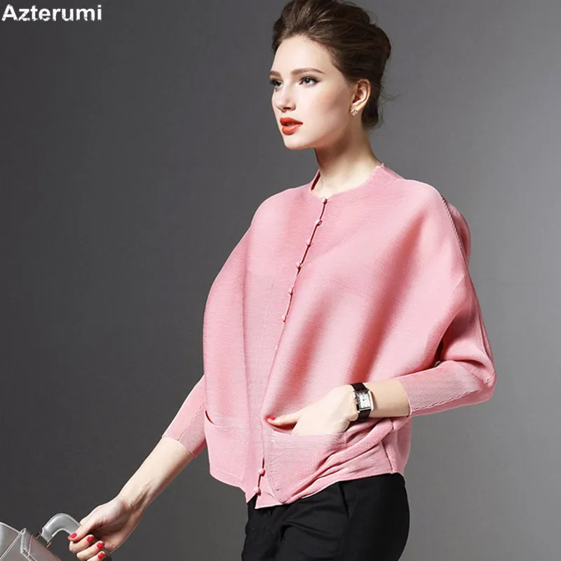 Azterumi Special Pleats Women Open Stitch Jacket Spring New 2019 Woman Casual Three Quarter Sleeve Thin Coat Tops Clothes
Azterumi Special Pleats Women Open Stitch Jacket Spring New 2019 Woman Casual Three Quarter Sleeve Thin Coat Tops Clothes