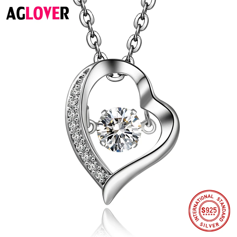 Move AAA Crystal Necklace 925 Sterling Silver Heart Charm Pendant Necklace Woman Jewelry
Move AAA Crystal Necklace 925 Sterling Silver Heart Charm Pendant Necklace Woman Jewelry