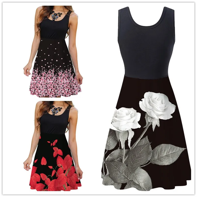 2019 New Summer Beach Dress Women Sweet Sexy Sleeveless Cartoon Print Slim Midi Dress Plus Size Female Casual Tank Dress Vestido
2019 New Summer Beach Dress Women Sweet Sexy Sleeveless Cartoon Print Slim Midi Dress Plus Size Female Casual Tank Dress Vestido