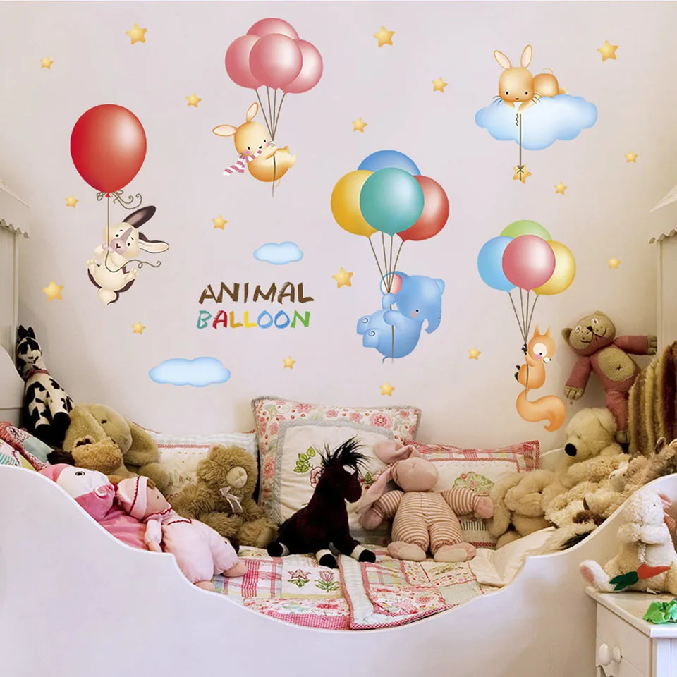 Large Animal Balloon Wall Stickers for Kids Rooms Baby Girls Boys Rooms Bedroom Decor Cartoon Wallpaper Kids Room Decoration
Large Animal Balloon Wall Stickers for Kids Rooms Baby Girls Boys Rooms Bedroom Decor Cartoon Wallpaper Kids Room Decoration