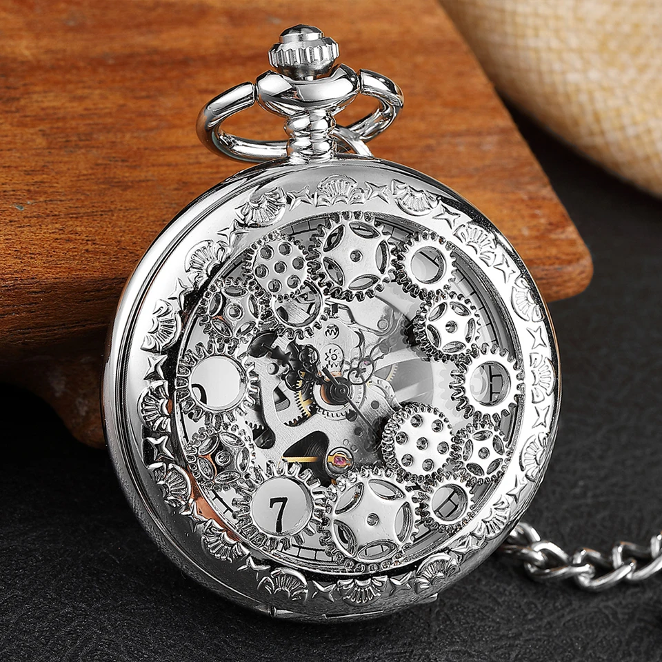 

Luxury Sliver Mechanical Pocket Watch Doctor Dr. Who Laser Engraved Hand Wind Pendant Clock Men Bronze Flip Fob Chain Watches
