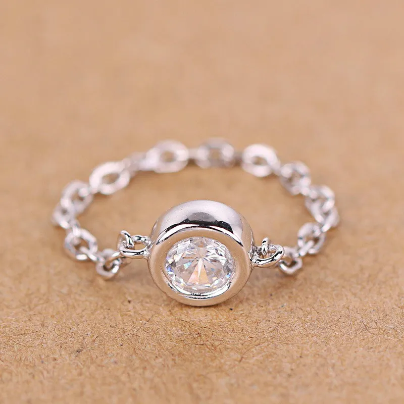 100% Authentic 925 Sterling Silver Full Finger Rings For Women Cubic Zirconia Chain Rings Elegant Jewelry Ring
100% Authentic 925 Sterling Silver Full Finger Rings For Women Cubic Zirconia Chain Rings Elegant Jewelry Ring