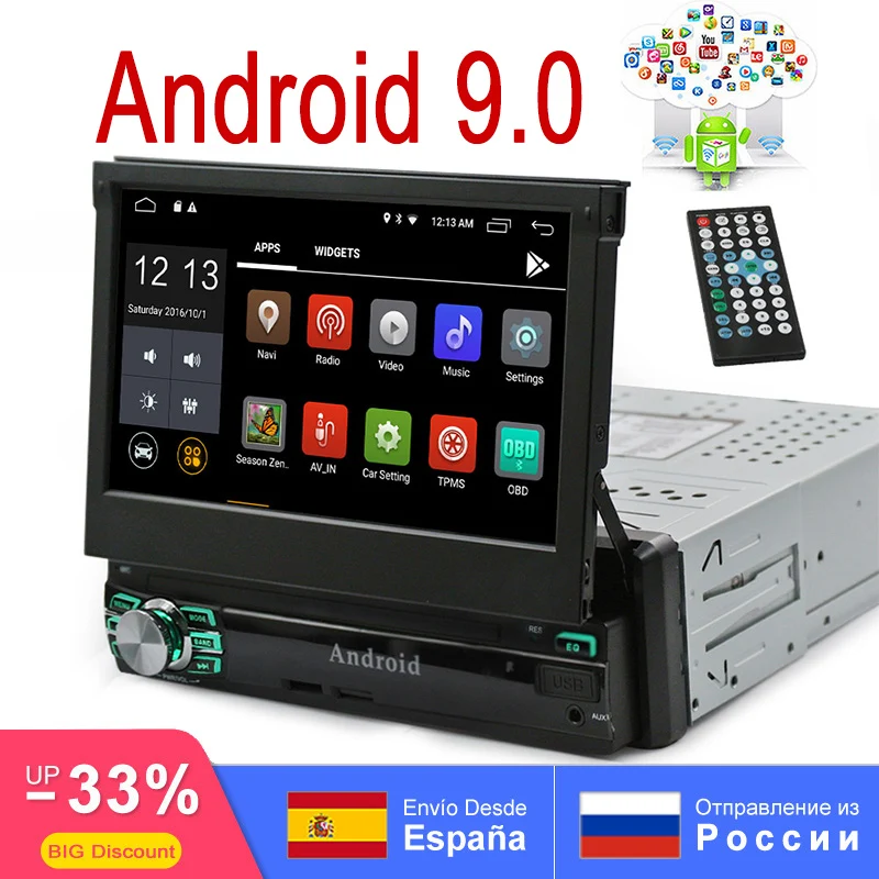 Android 9.0 2GB RAM 16G ROM Universal 1Din Car Radio GPS Stereo 7" Touch 1024x600 AutoRadio BT WIFI Mirror Link FM AM RDS no dvd
Android 9.0 2GB RAM 16G ROM Universal 1Din Car Radio GPS Stereo 7" Touch 1024x600 AutoRadio BT WIFI Mirror Link FM AM RDS no dvd