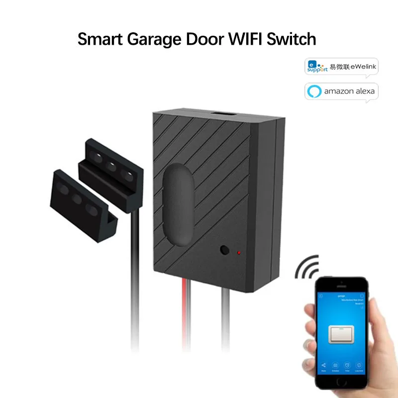 

WiFi Switch Garage Door Controller for Car Garage Door Opener APP Remote Control Timing Voice Control Alexa Google Ewelink APP