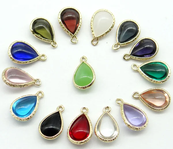 Natural stone crystal quartz Quartz crystal stone mix charm Golden rim Teardrop pendants for DIY Jewelry Making Necklace 10pcs
Natural stone crystal quartz Quartz crystal stone mix charm Golden rim Teardrop pendants for DIY Jewelry Making Necklace 10pcs