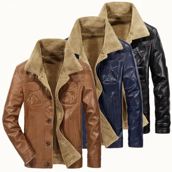 Winter PU Leather Jackets Mens Brand Clothing Thermal Outerwear Men fur Collar Jacket Male Plus Thick Warm Fleece Coats
Winter PU Leather Jackets Mens Brand Clothing Thermal Outerwear Men fur Collar Jacket Male Plus Thick Warm Fleece Coats