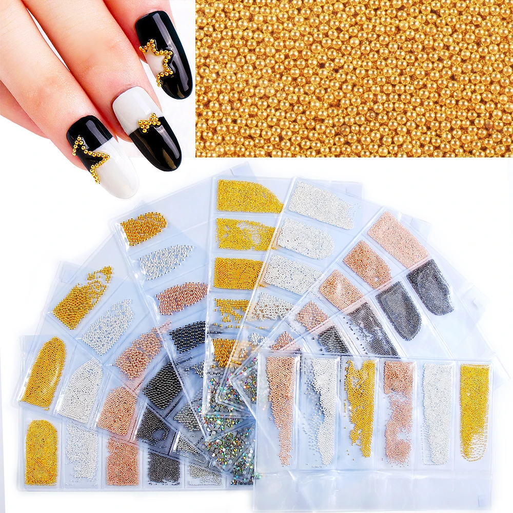 1 Bag Mini Small Beads Mixed Sizes Nail Caviar Gold Grey Stainless Beads 3D Nail Art Rhinestone Studs Steel Metal Decoration
1 Bag Mini Small Beads Mixed Sizes Nail Caviar Gold Grey Stainless Beads 3D Nail Art Rhinestone Studs Steel Metal Decoration