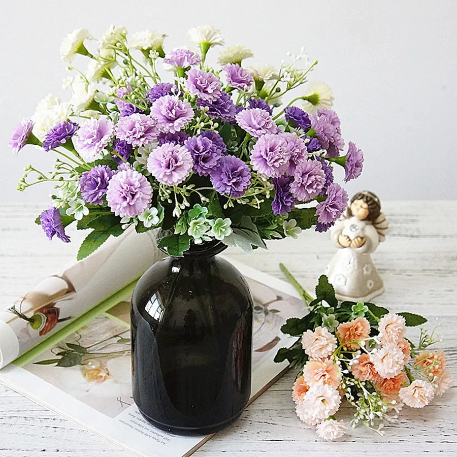 artificial lilac flowers white autumn small silk 15 heads fake flowers bouquet home decor Christmas party wedding decoration
artificial lilac flowers white autumn small silk 15 heads fake flowers bouquet home decor Christmas party wedding decoration