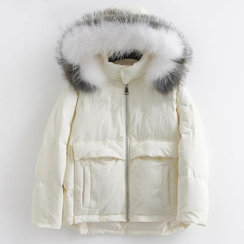 Hit Color Big Fur Collar Down Jacket Women Winter Thick White Duck Down Jacket Women Hooded Fur Parka 2019 New Winter Women Coat
Hit Color Big Fur Collar Down Jacket Women Winter Thick White Duck Down Jacket Women Hooded Fur Parka 2019 New Winter Women Coat