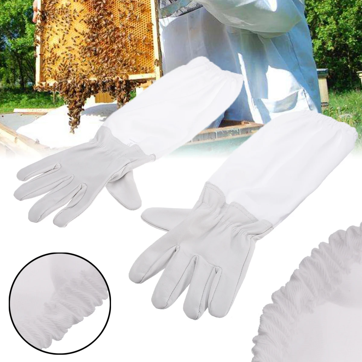 1 Pair of XL Large Beekeeping Prevent Gloves With Ventilated Fabric Anti Bee Beekeeper Long Protective Sleeves Beekeeping Tools
1 Pair of XL Large Beekeeping Prevent Gloves With Ventilated Fabric Anti Bee Beekeeper Long Protective Sleeves Beekeeping Tools